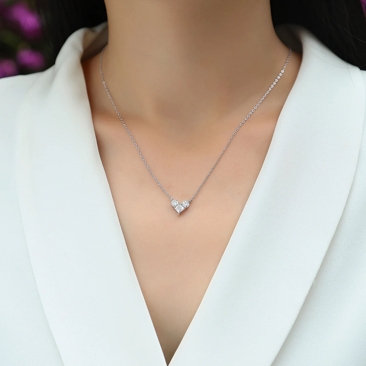 Colar Coração Moissanite