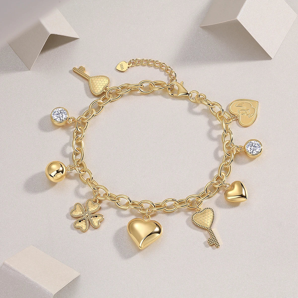 Bracelete Pingentes Ouro