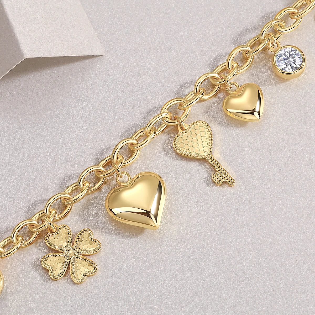 Bracelete Pingentes Ouro