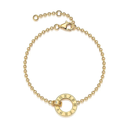 Bracelete Algarismo Romano Ouro
