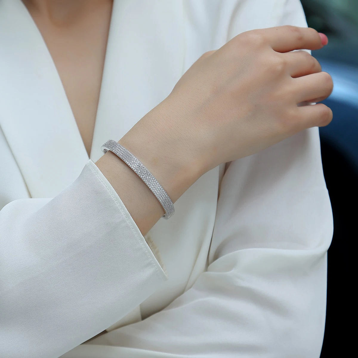 Bracelete De Prata Rígido