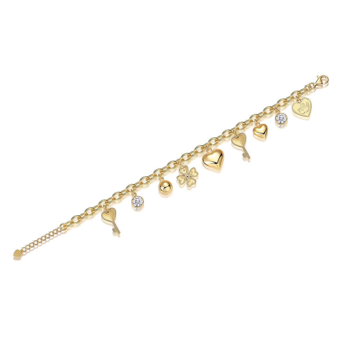 Bracelete Pingentes Ouro