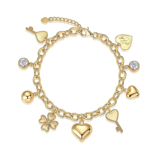 Bracelete Pingentes Ouro