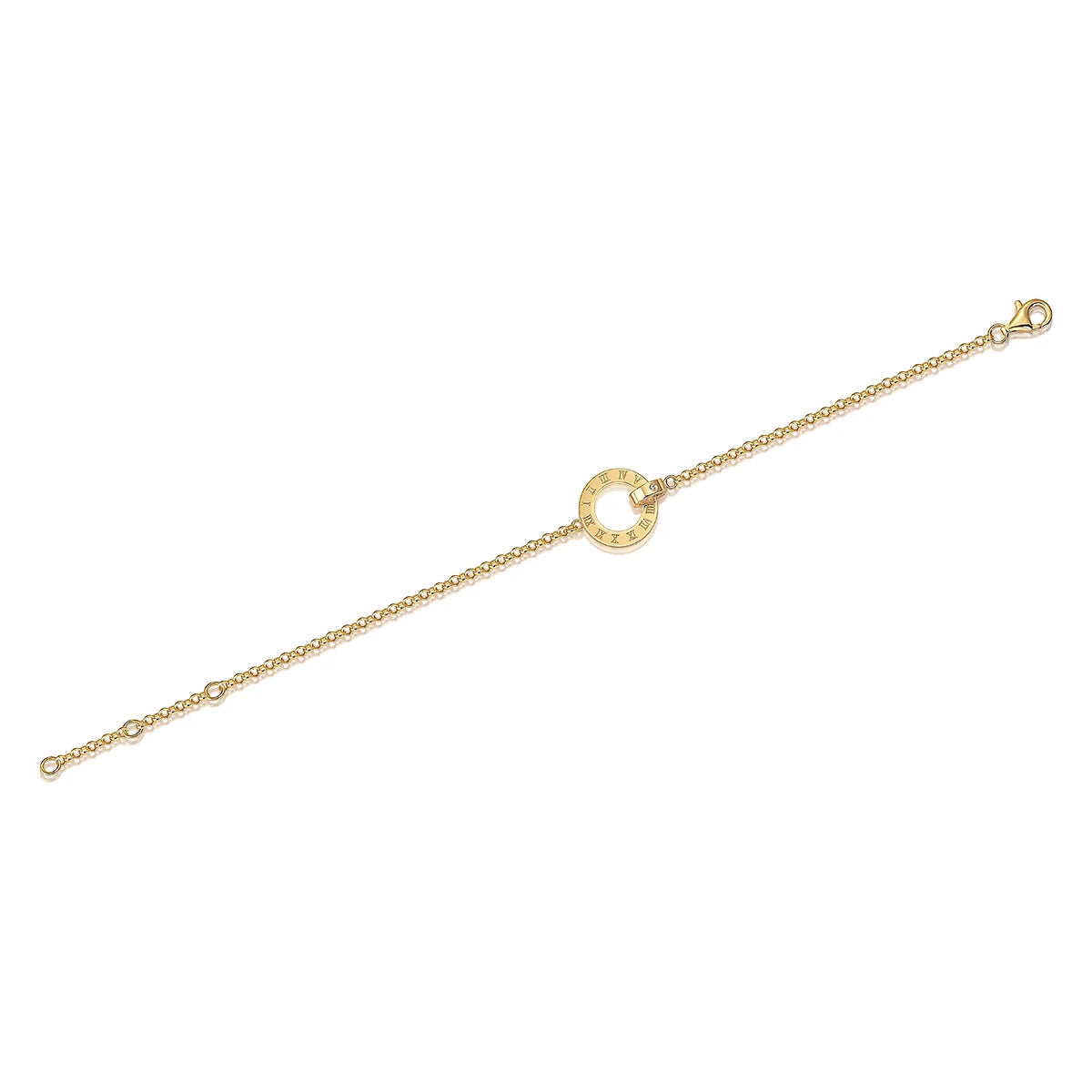 Bracelete Algarismo Romano Ouro